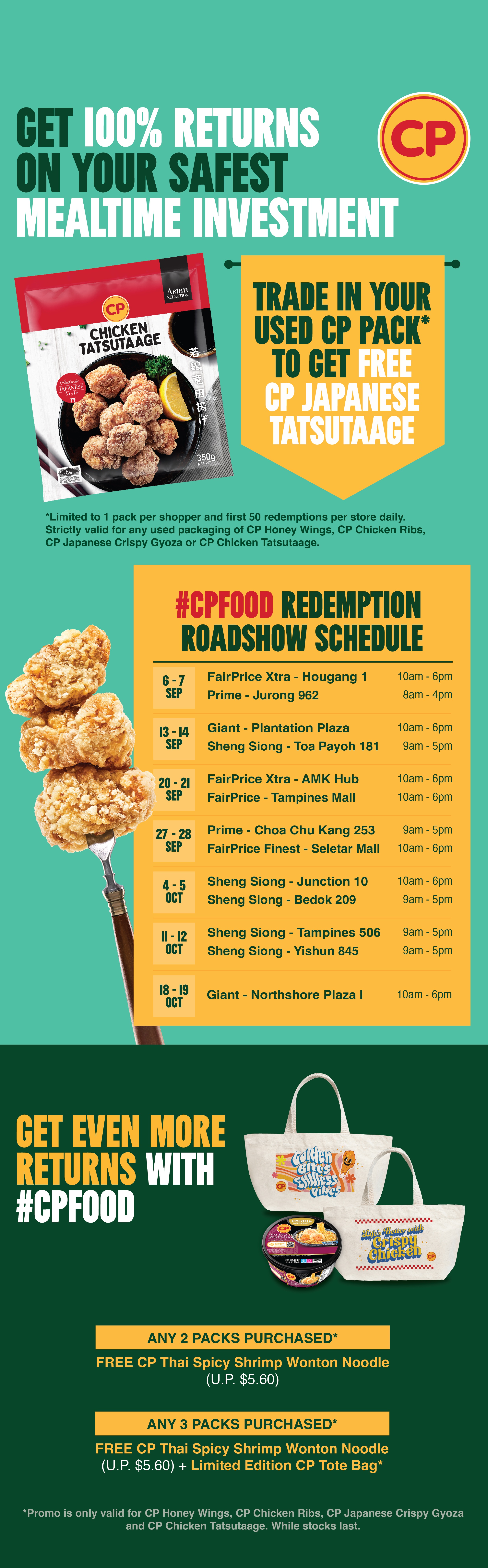 CPFOOD Roadshow Schedule