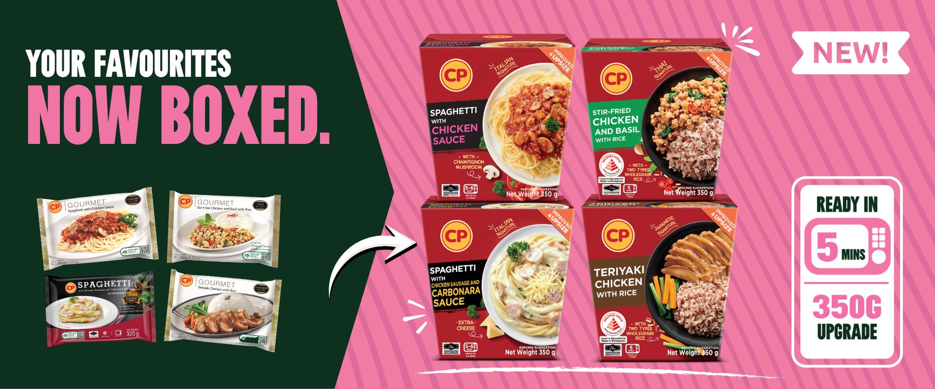 CP Cube Ready Meals New Packaging