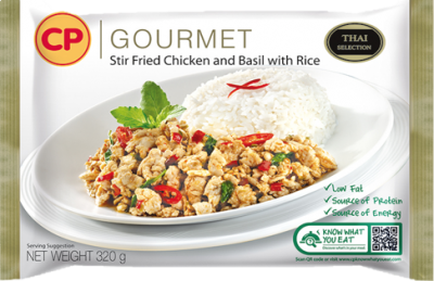 CP Stir-Fried Chicken And Basil With Rice - 320G 